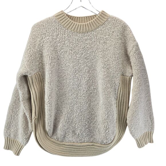 Sovere Sweater Womens Small Faux Sherpa Neutrals Ivory Designer Australia Boho - Picture 1 of 11